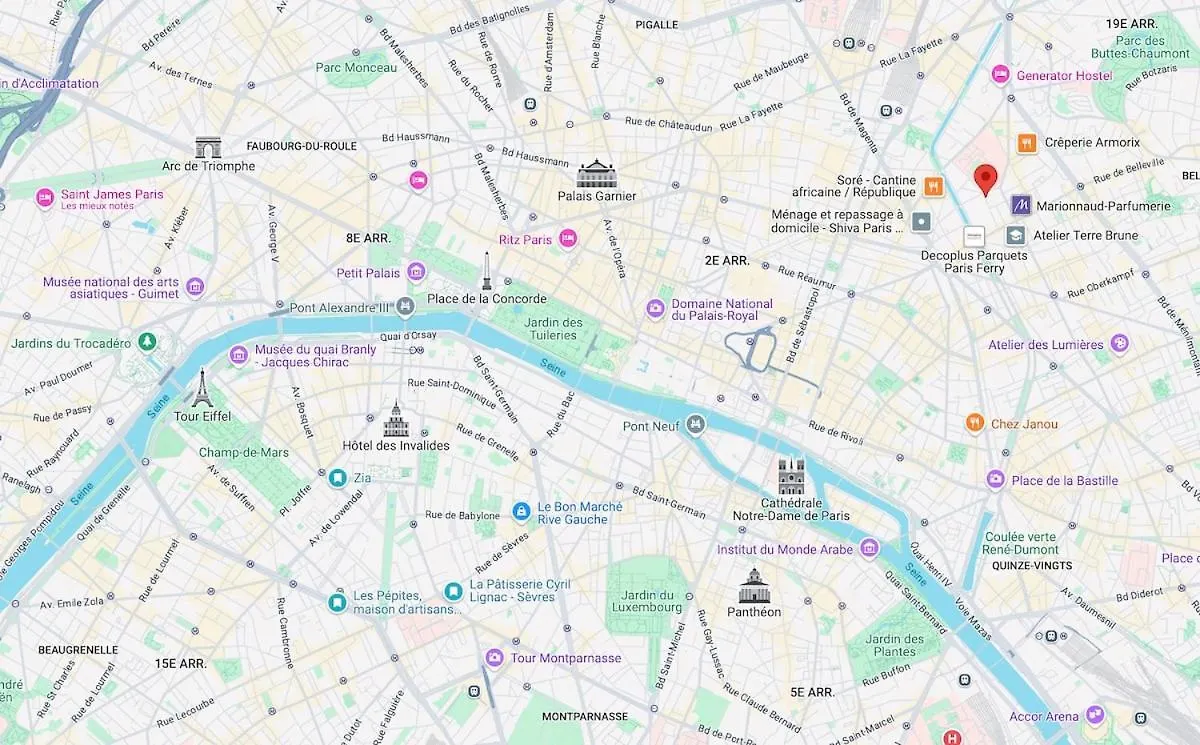 Sacre-Coeur Basilica 25 Min Away Metro 3,5,8,9,11 Apartman Párizs 0*,  Franciaország